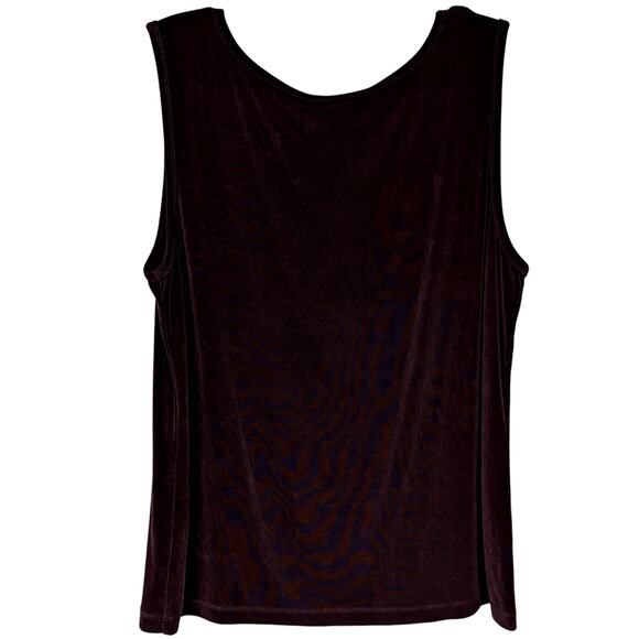 c.l.o.t.h.e.s Brown wmns Top Sz L fabric slinky Acetate/Span Travel Fabric EUC - Picture 7 of 7